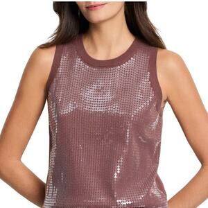 Nic+Zoe Sequin Sweater Tank - Chai - Size Large - NWT